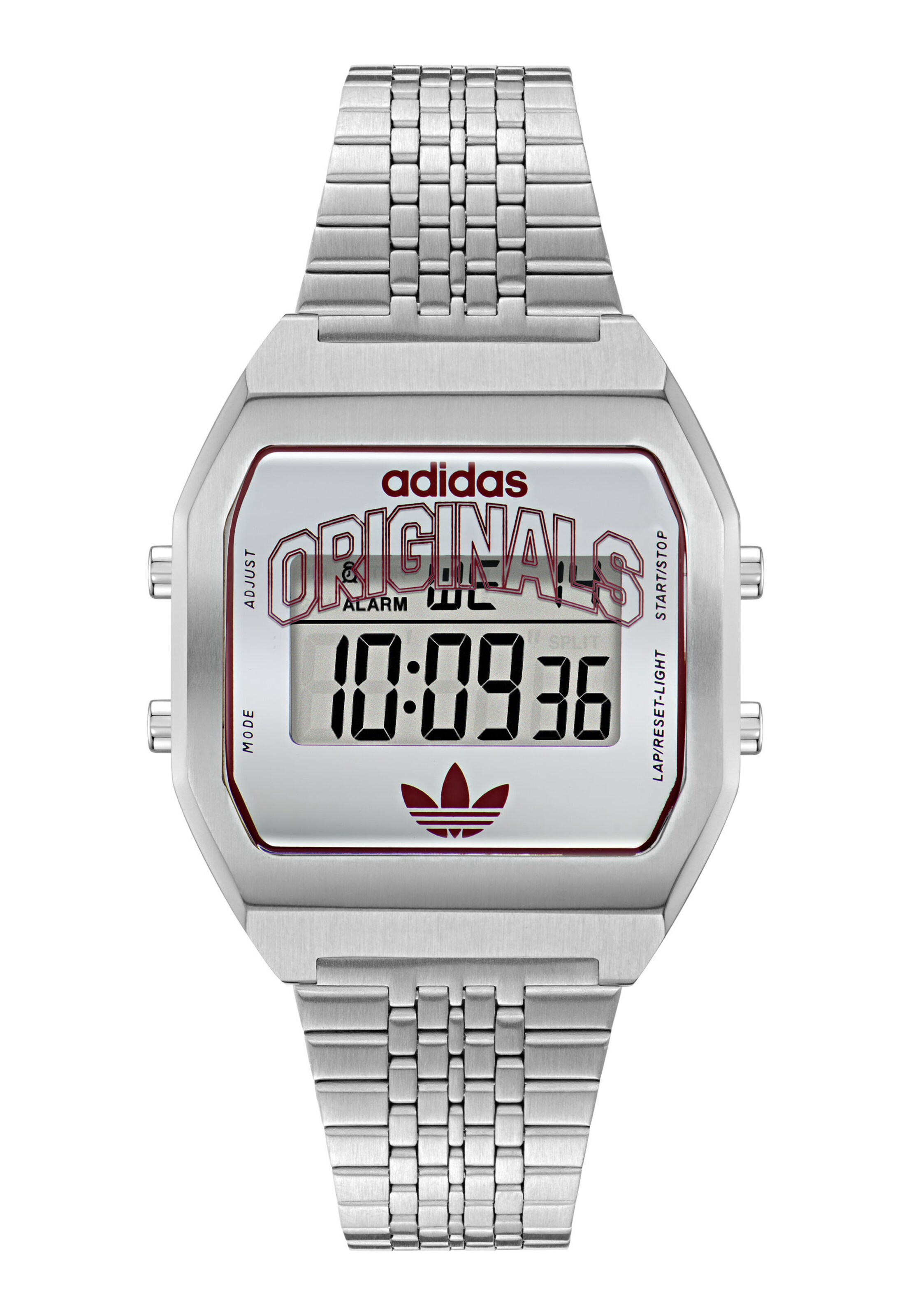ADIDAS ORIGINALS Digitaal horloge in Zilver: voorkant
