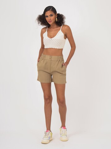 FRESHLIONS Regular Broek in Bruin