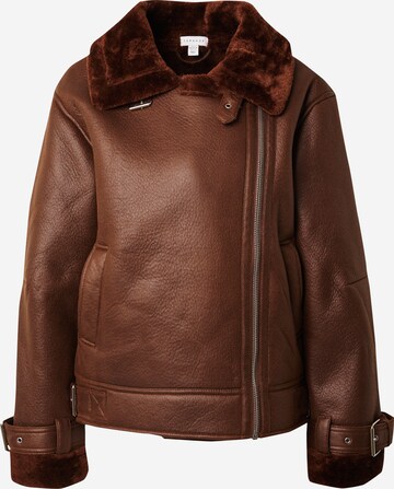 TOPSHOP Between-Season Jacket in Brown: front