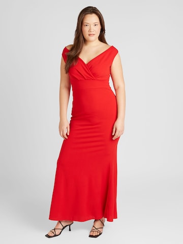 WAL G. - Vestido de noche 'ANNIE' en rojo: frente