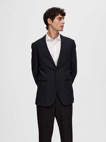 SELECTED HOMME Slim fit Business Blazer 'Jacquard' in Blue: front