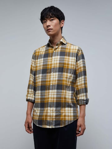 Scalpers Regular fit Button Up Shirt 'Ferdinand' in Yellow: front