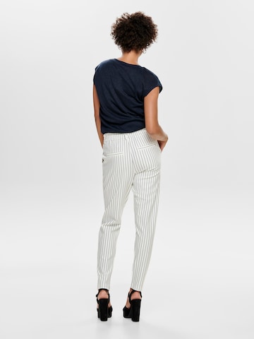 ONLY Slim fit Pleat-Front Pants 'Poptrash' in White