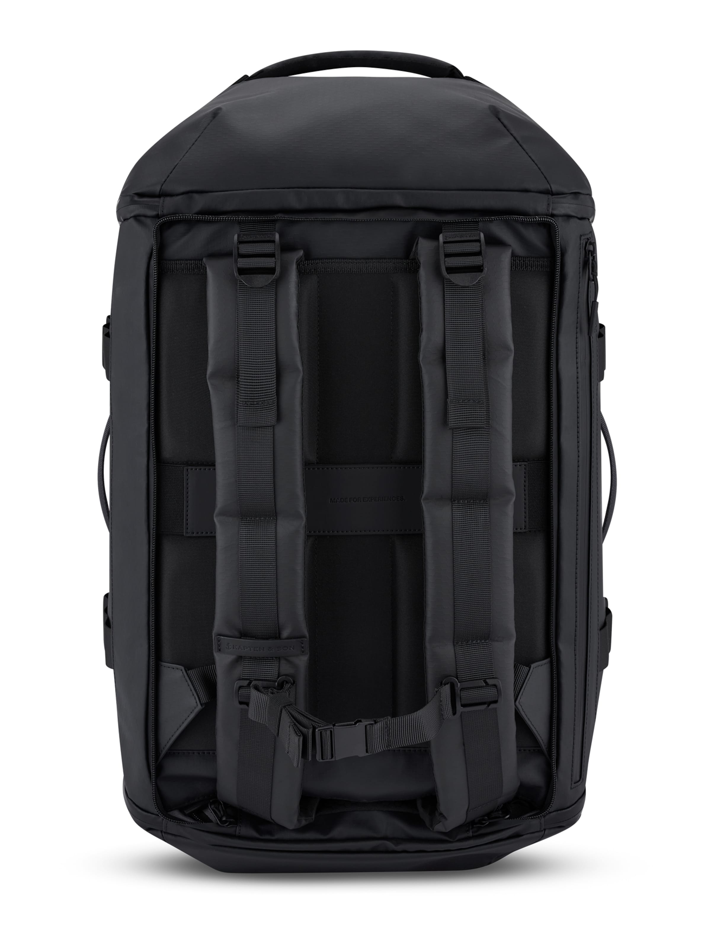 Kapten & Son Matkakassi 'Lisbon Duffle Backpack Medium' värissä musta