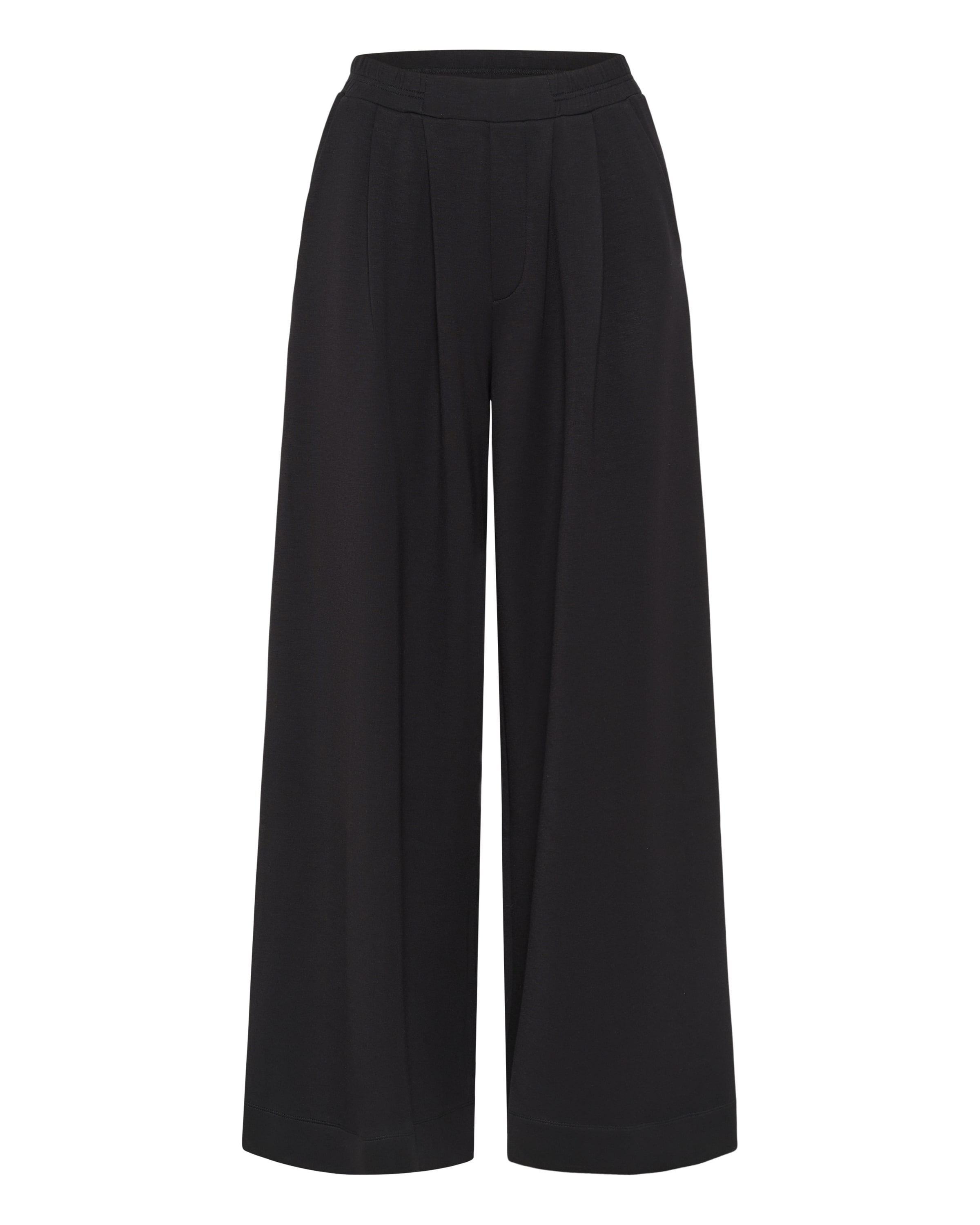 InWear Wide leg Pleat-Front Pants 'SIMIIW VINCENTIW' in Black: front
