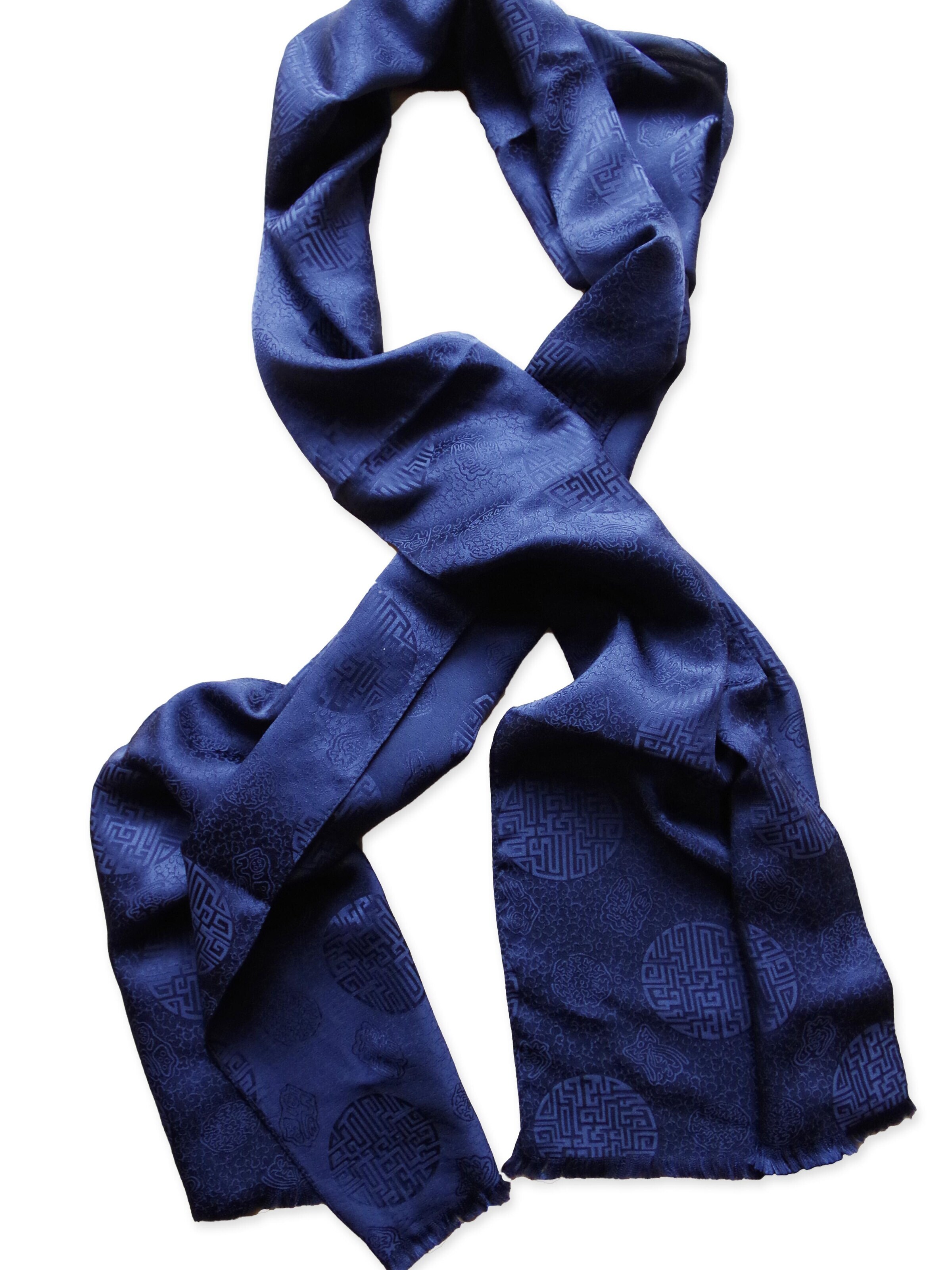 Posh Gear Schal 'Satinecho'‌‌‌‌‌‌ in Blau: Vorderseite