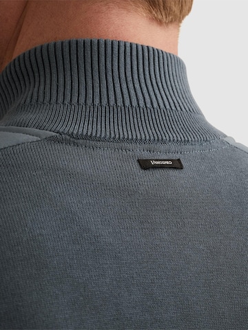 VANGUARD - Cárdigan 'Cardigan in cotton/modal with zipper closure' en azul