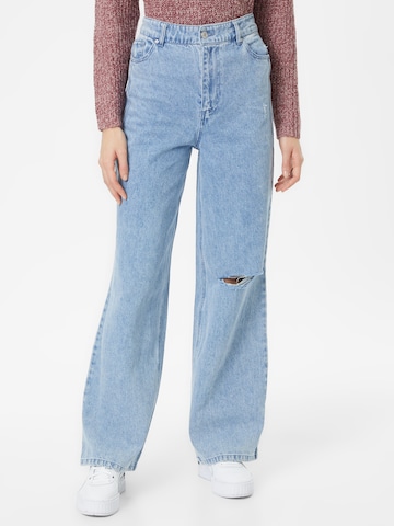 PIECES Wide leg Jeans 'Elli' in Blauw: voorkant