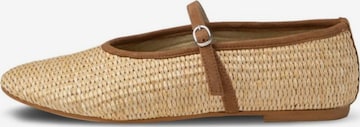 Flarelle - Bailarinas con hebilla 'Carlotta' en beige: frente