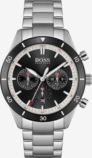 BOSS Casual Uhr 'SANTIAGO' in feuerrot / schwarz / silber / weiß, Produktansicht