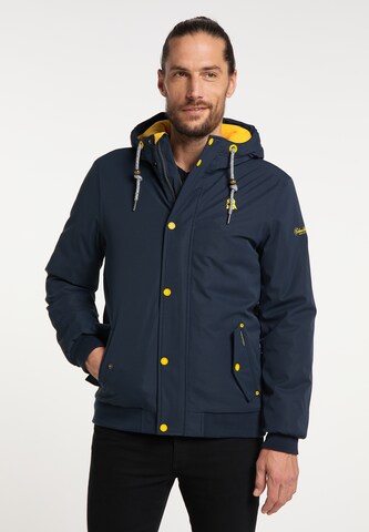 Schmuddelwedda Winter Jacket in Blue: front