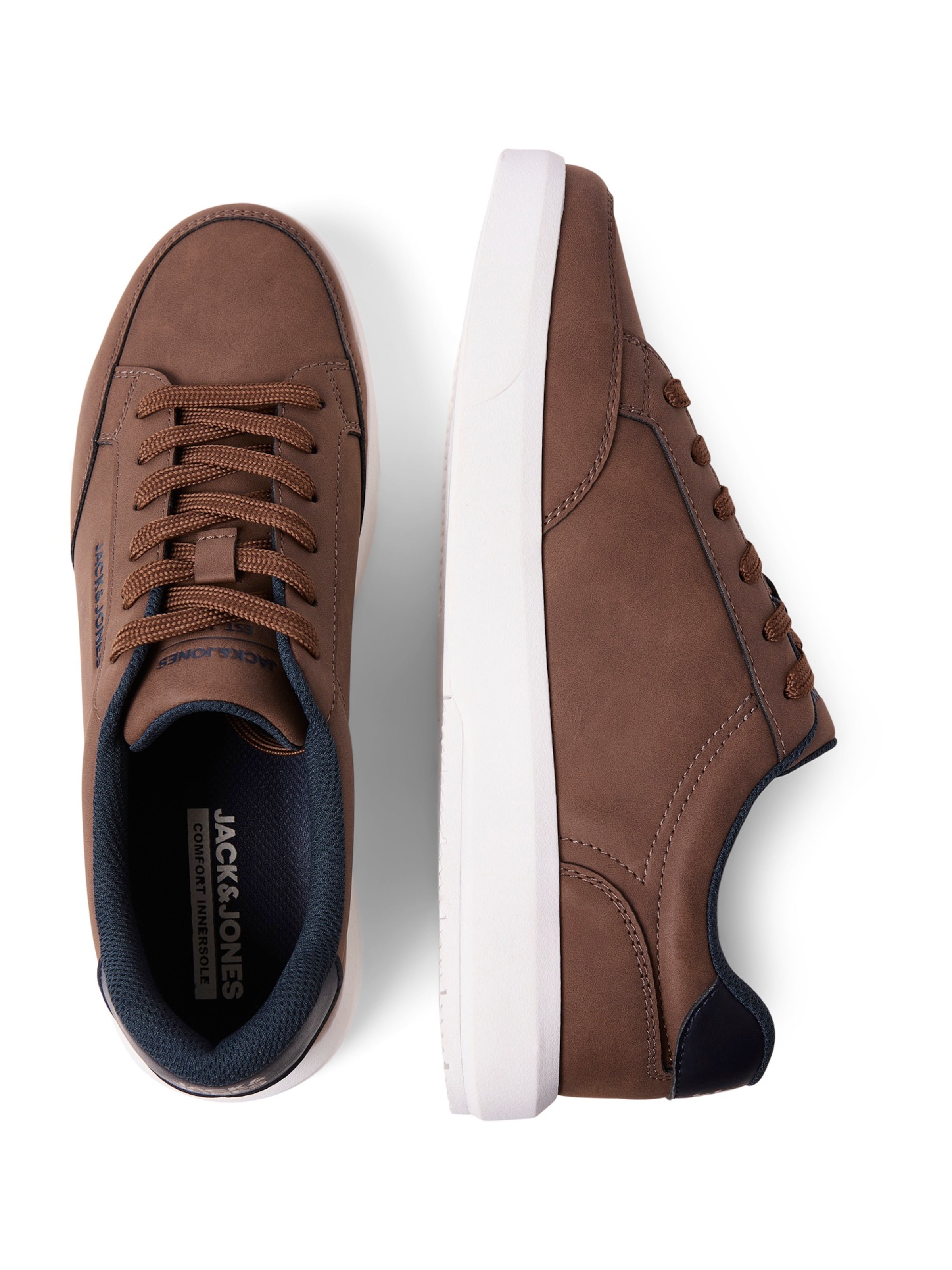 JACK & JONES Nizke superge 'JFWHINTON' | rjava barva