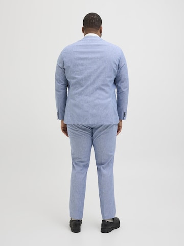 Jack & Jones Plus Slimfit Bandplooibroek in Blauw