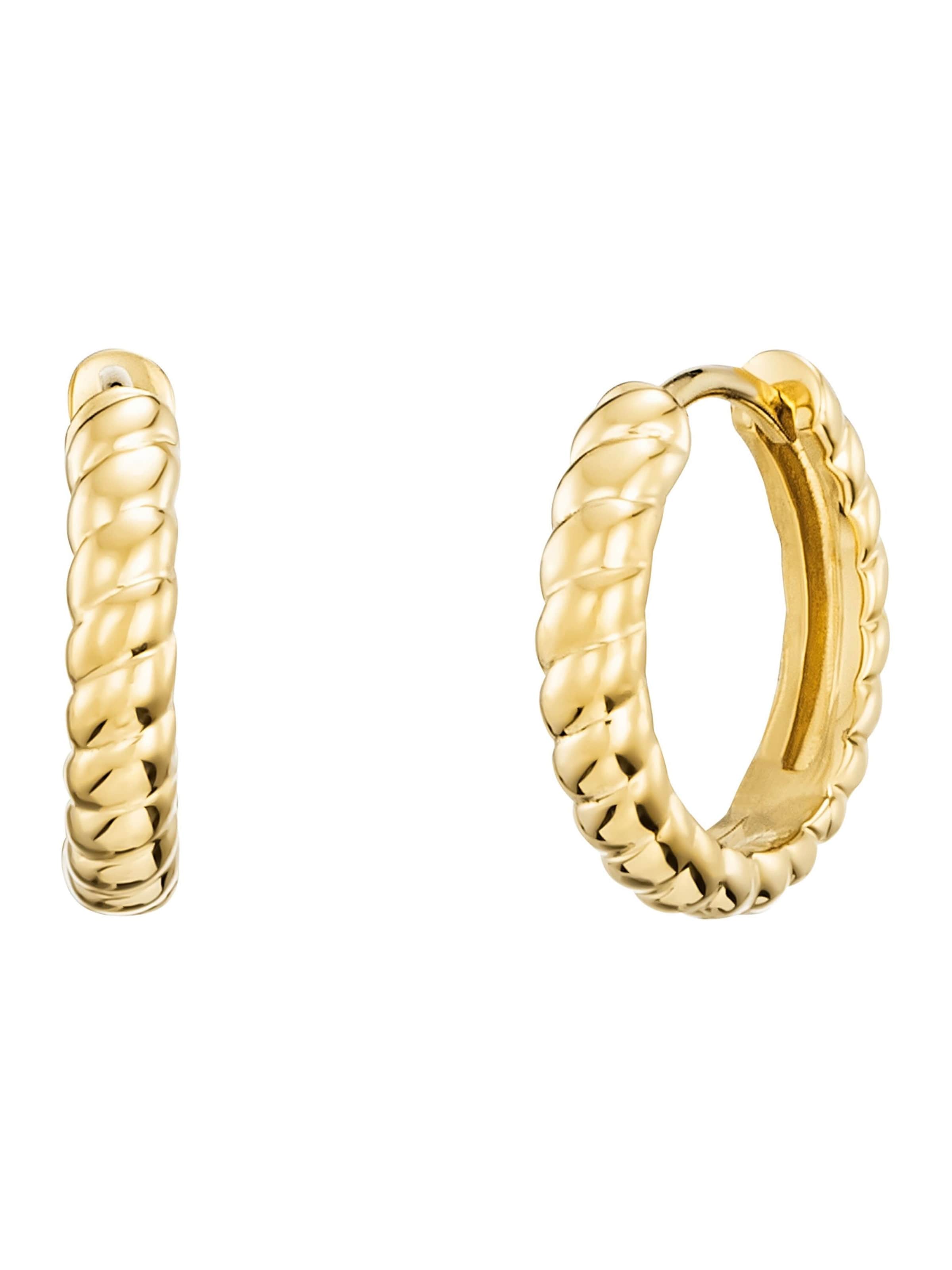 Boucles d'oreilles Julie Julsen en or : devant