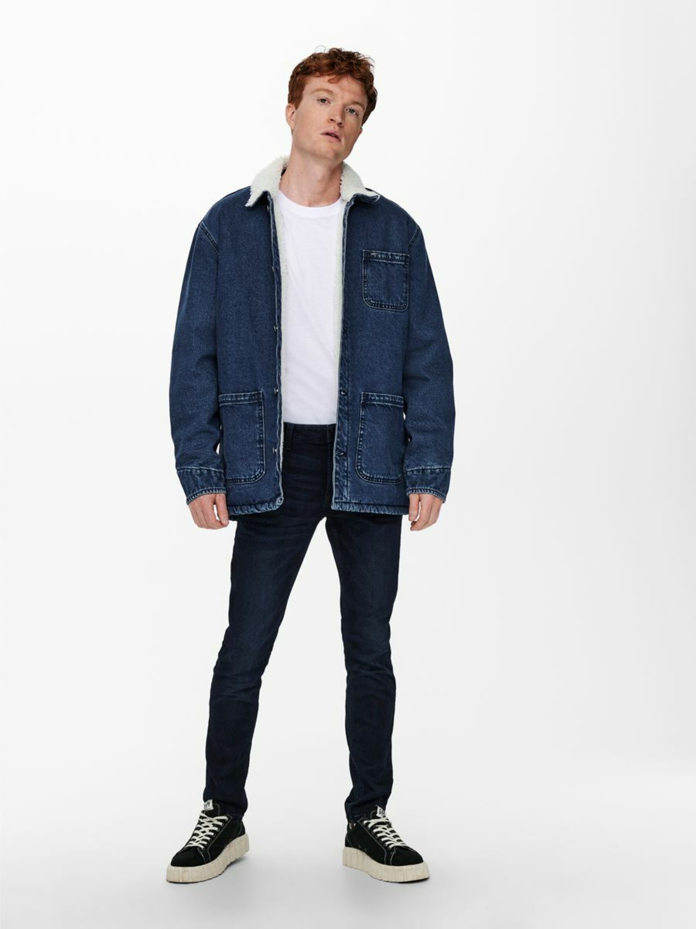 Männer Jacken Only & Sons Übergangsjacke in Blau - GT30121 Männer Jacken Only & Sons Übergangsjacke in Blau - GT30121