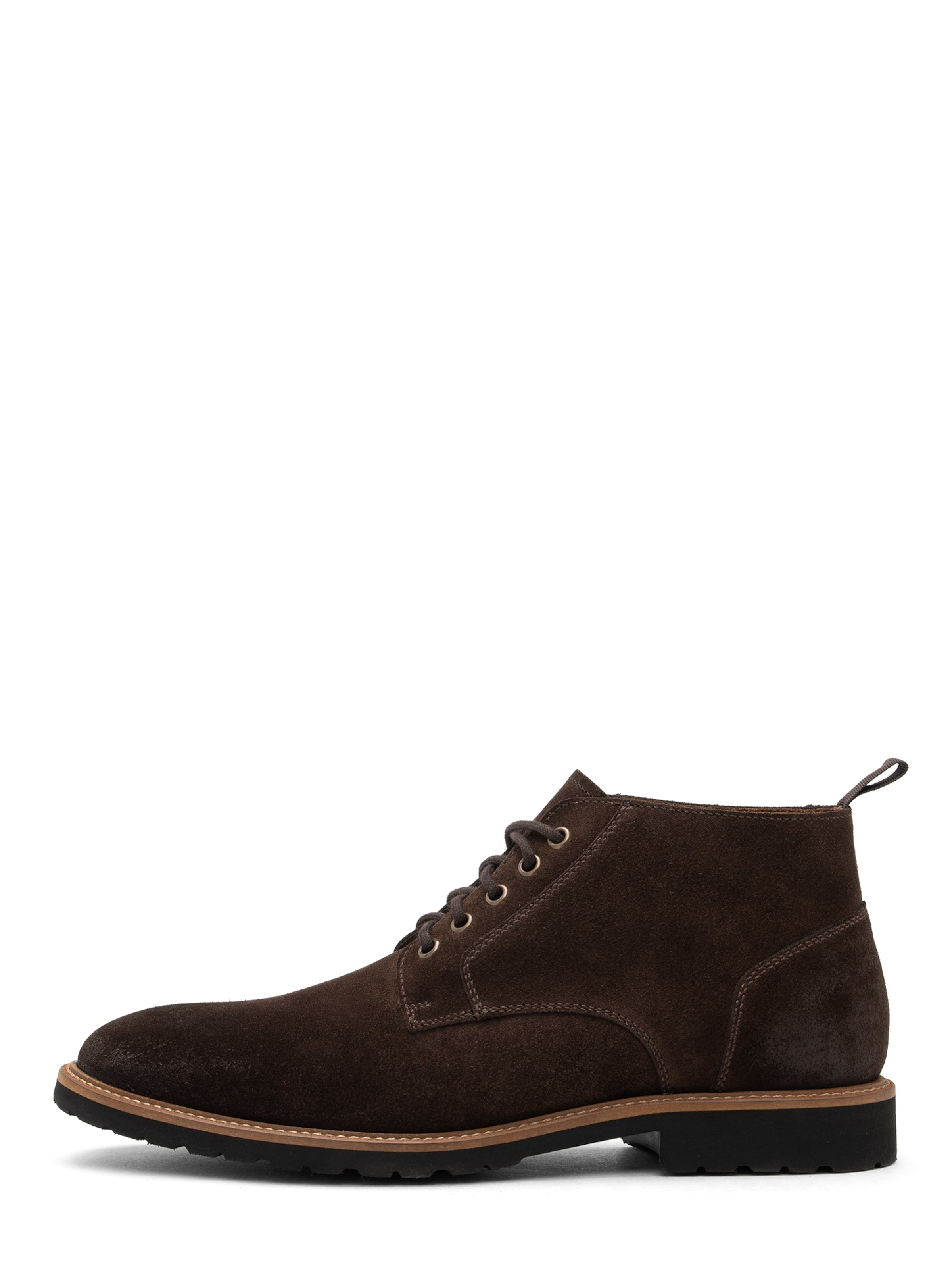 RYŁKO - Botas com atacadores em castanho: frente