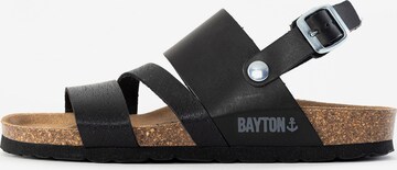 Bayton Sandalen met riem 'Vitoria' in Zwart: voorkant