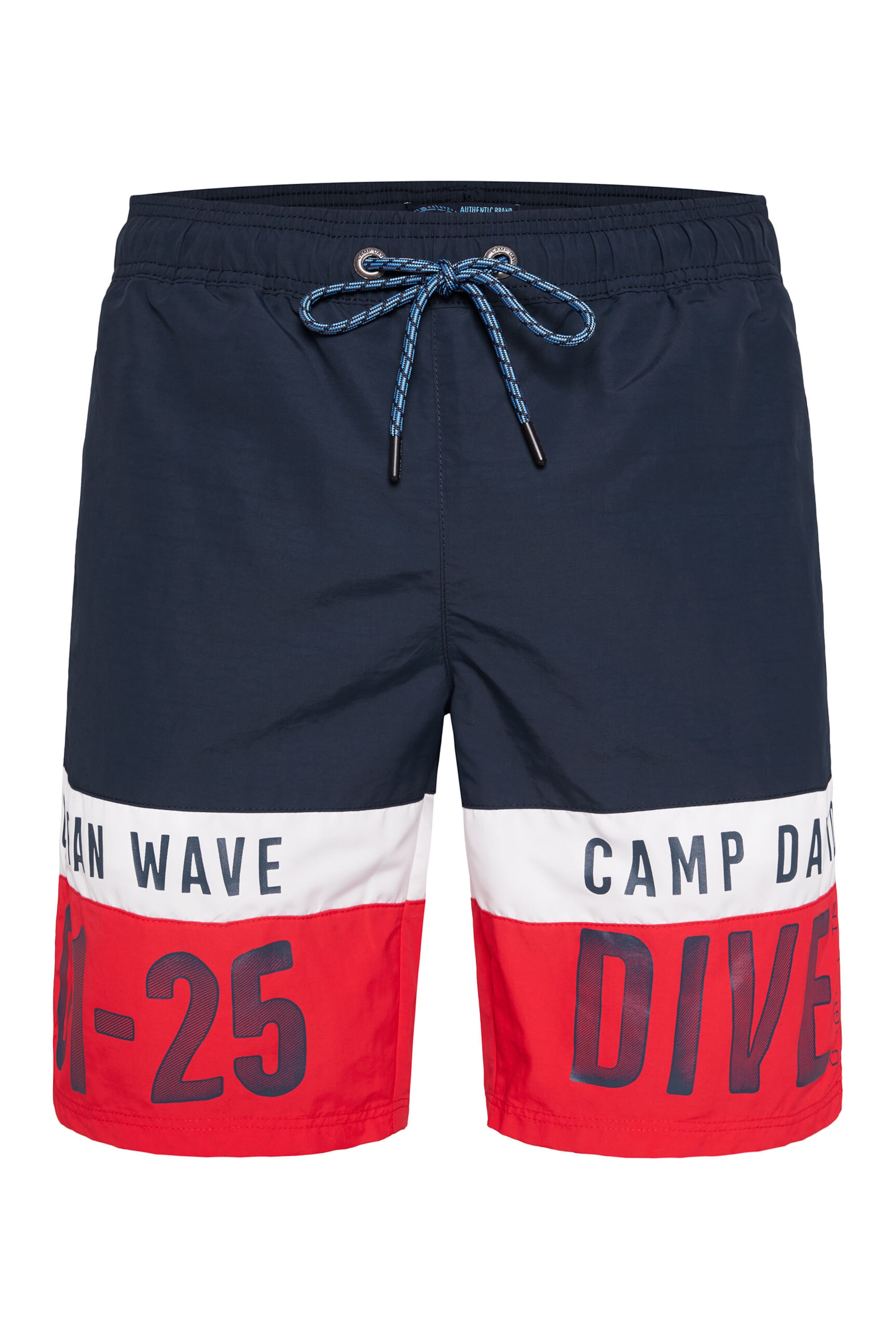 Shorts de bain CAMP DAVID en bleu : devant