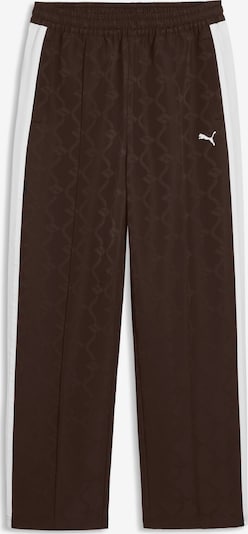 PUMA Housut 'T7' värissä suklaa / tummanruskea / valkoinen, Tuotenäkymä