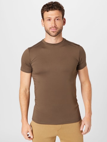 ENDURANCE Functioneel shirt 'Hubend' in Bruin: voorkant