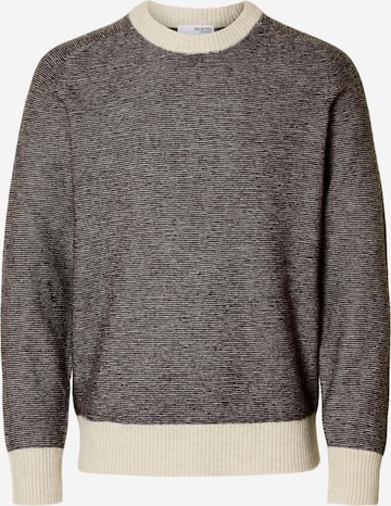 SELECTED Trui in Bruin: voorkant