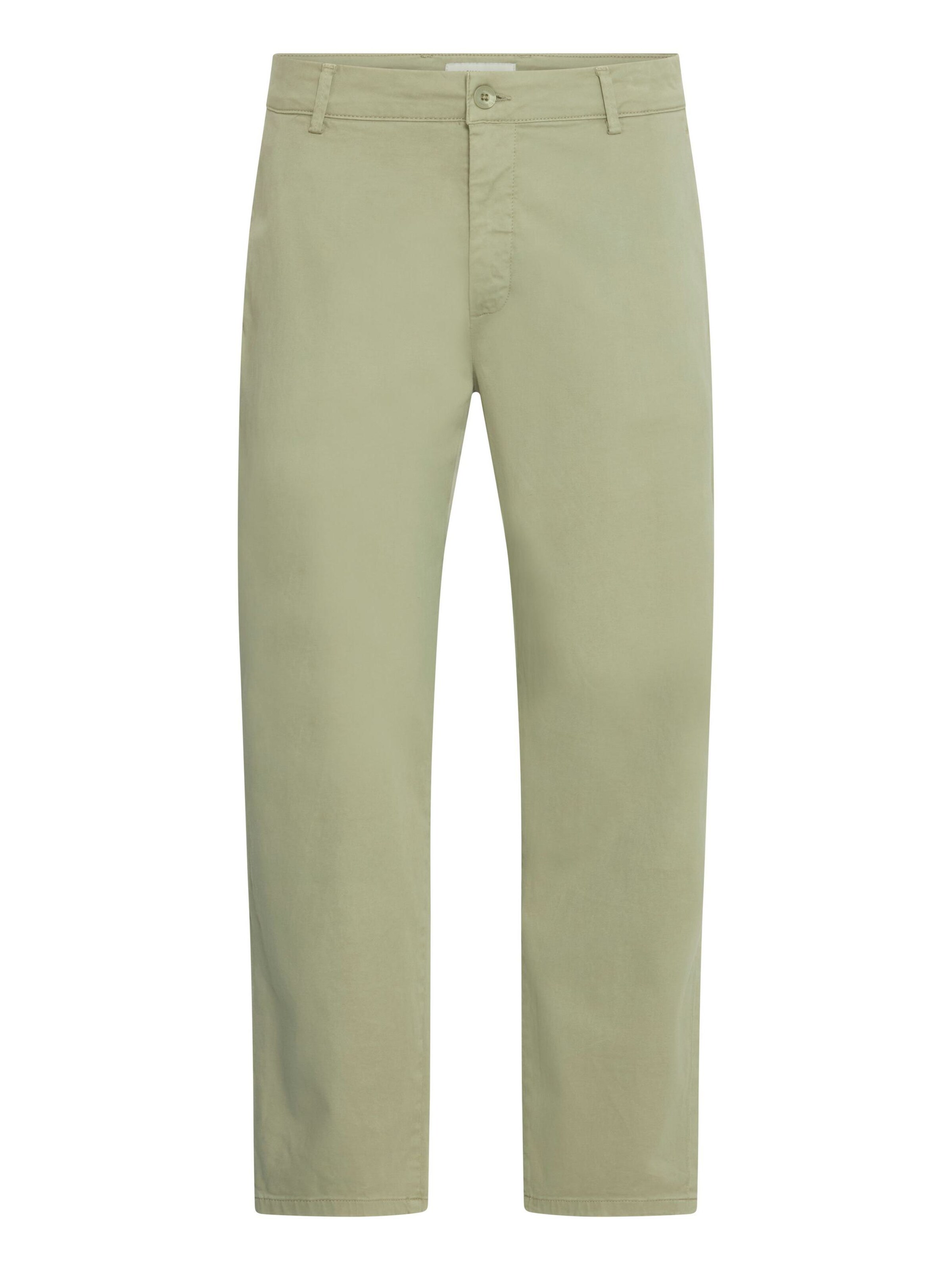 Casual Friday Chino ' CFPEPE garment dyed pants ' in Groen: voorkant