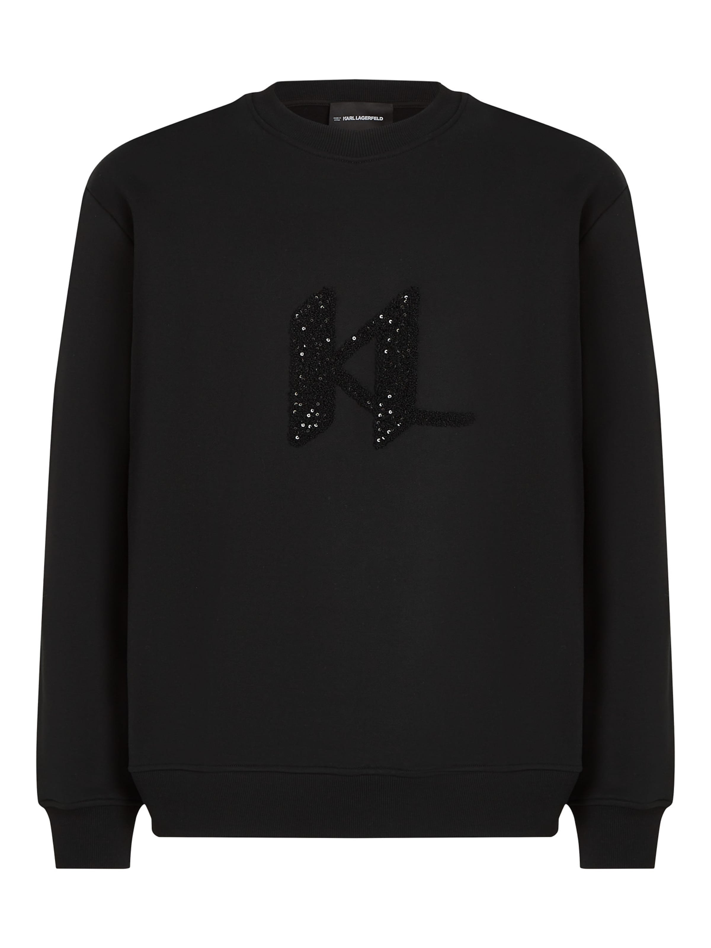 Karl Lagerfeld Sweatshirt in Schwarz: Vorderseite