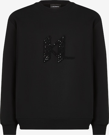 juoda Karl Lagerfeld Megztinis be užsegimo: priekis