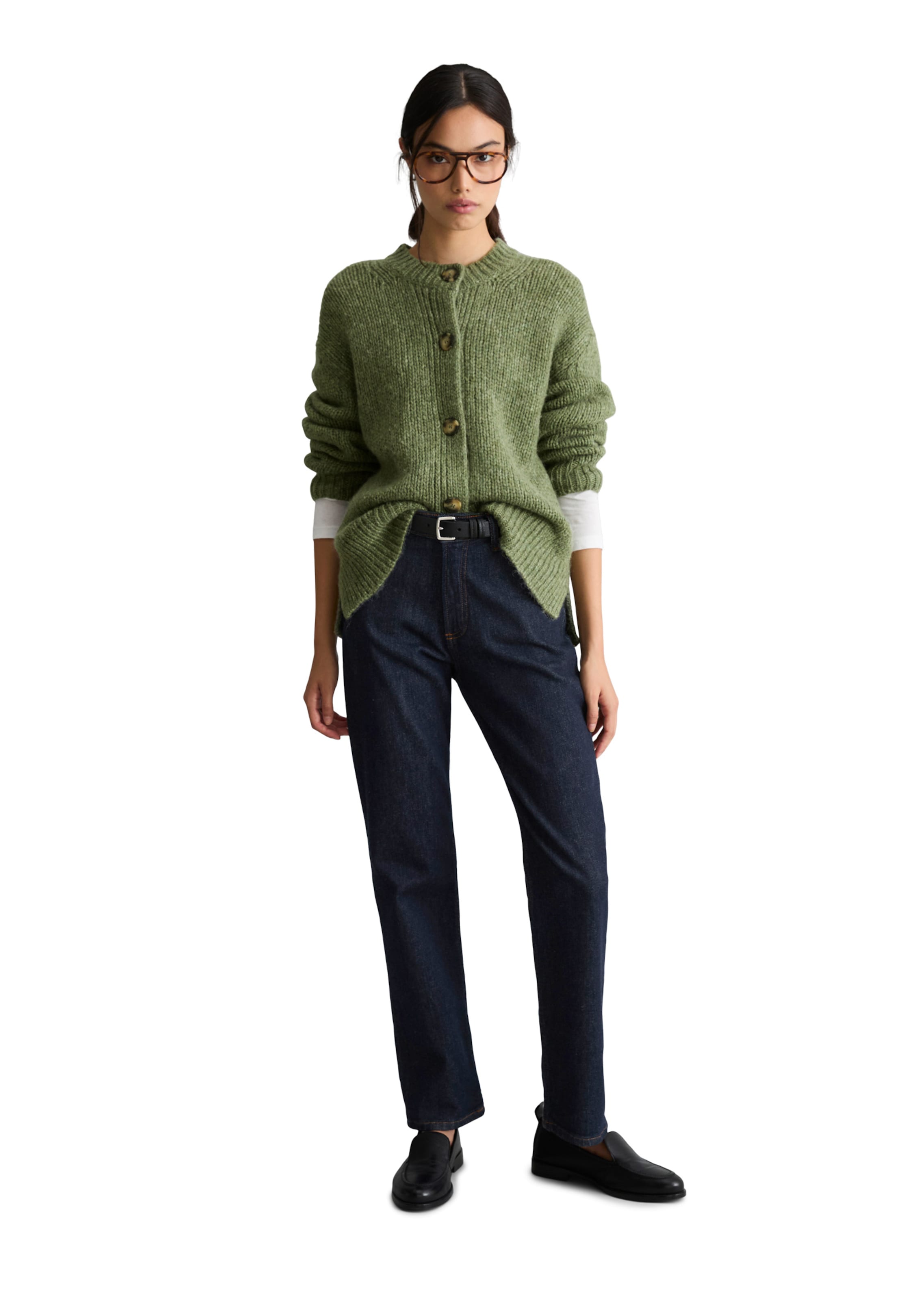 Marc O'Polo DENIM Strickjacke in Grün