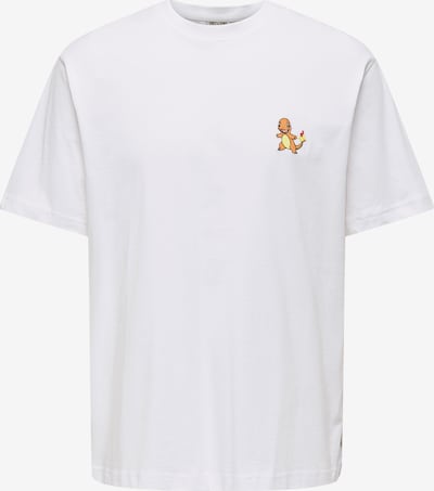 XS dydžio Marškinėliai 'ONSPokemon' iš Only & Sons, spalva – pastelinė geltona / oranžinė / juoda / balta, Prekių apžvalga