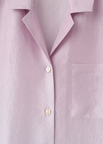 MANGO Pajama Shirt 'Habi' in Purple