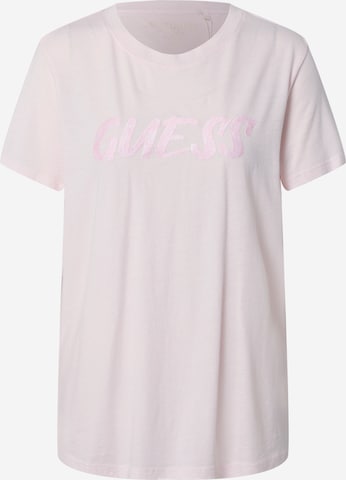 T-shirt GUESS en rose : devant