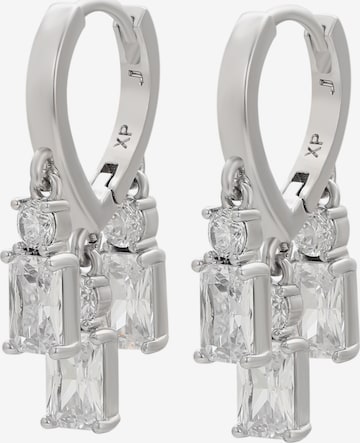 sidabrinė faina Auskarai: priekis