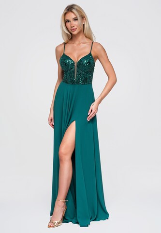 Ombre Abendkleid in Grün