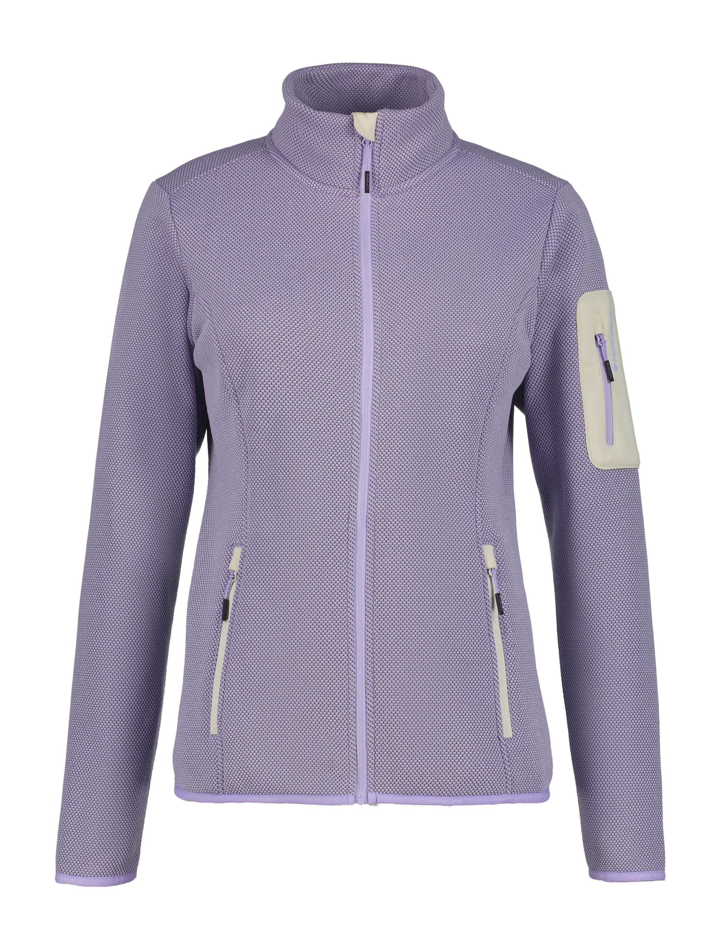 ICEPEAK Athletic Fleece Jacket 'Bowersville' in Cream / Light purple, Item view