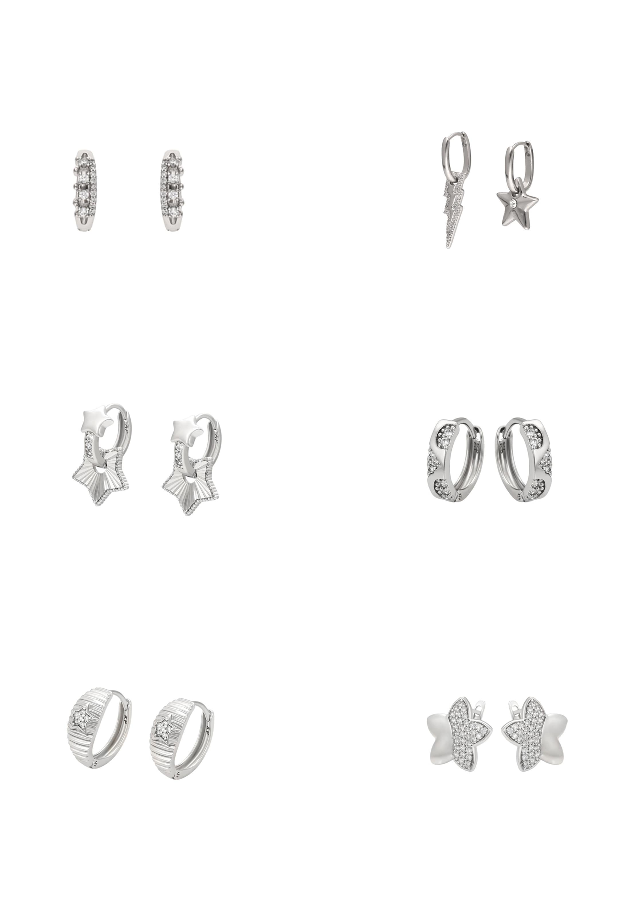 Boucles d'oreilles faina en argent : devant