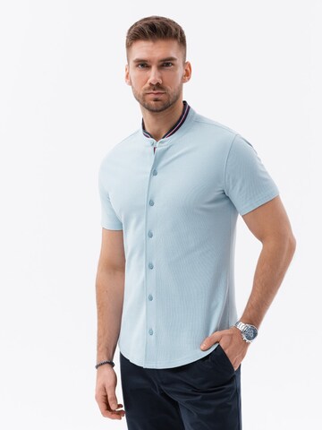 Ombre Slim fit Button Up Shirt 'K543' in Blue