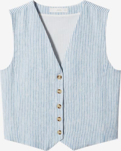 MANGO Gilet de costume 'Bali' en bleu clair / blanc, Vue avec produit