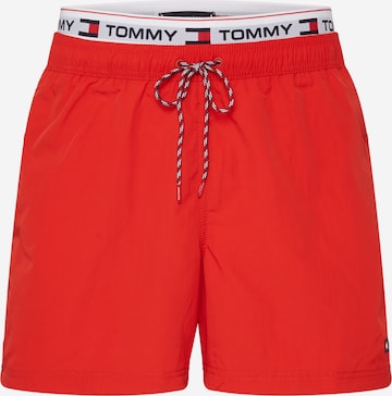 Tommy Hilfiger Underwear شورت سباحة بلون أحمر: الأمام