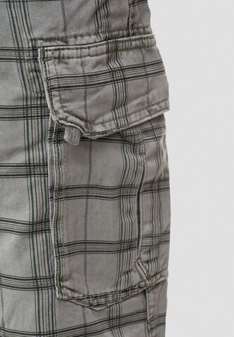 INDICODE JEANS Regular Cargobroek 'Nicolas Check' in Grijs