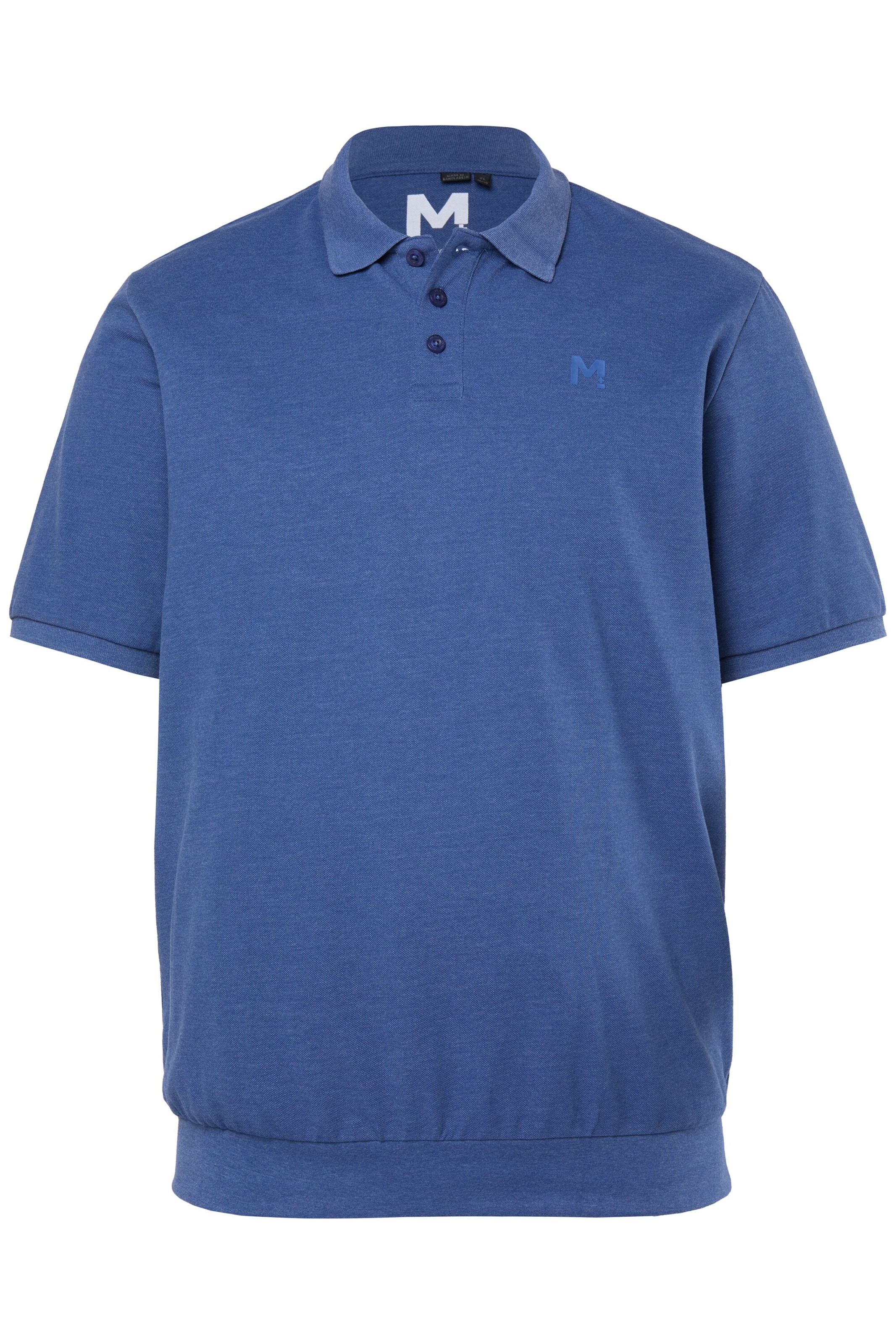 Men Plus Poloshirt in Blau: Vorderseite