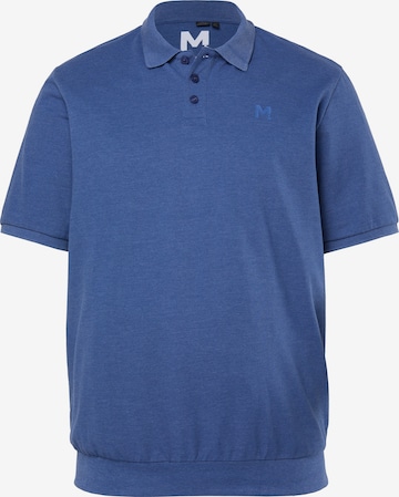 Men Plus Poloshirt in Blau: Vorderseite