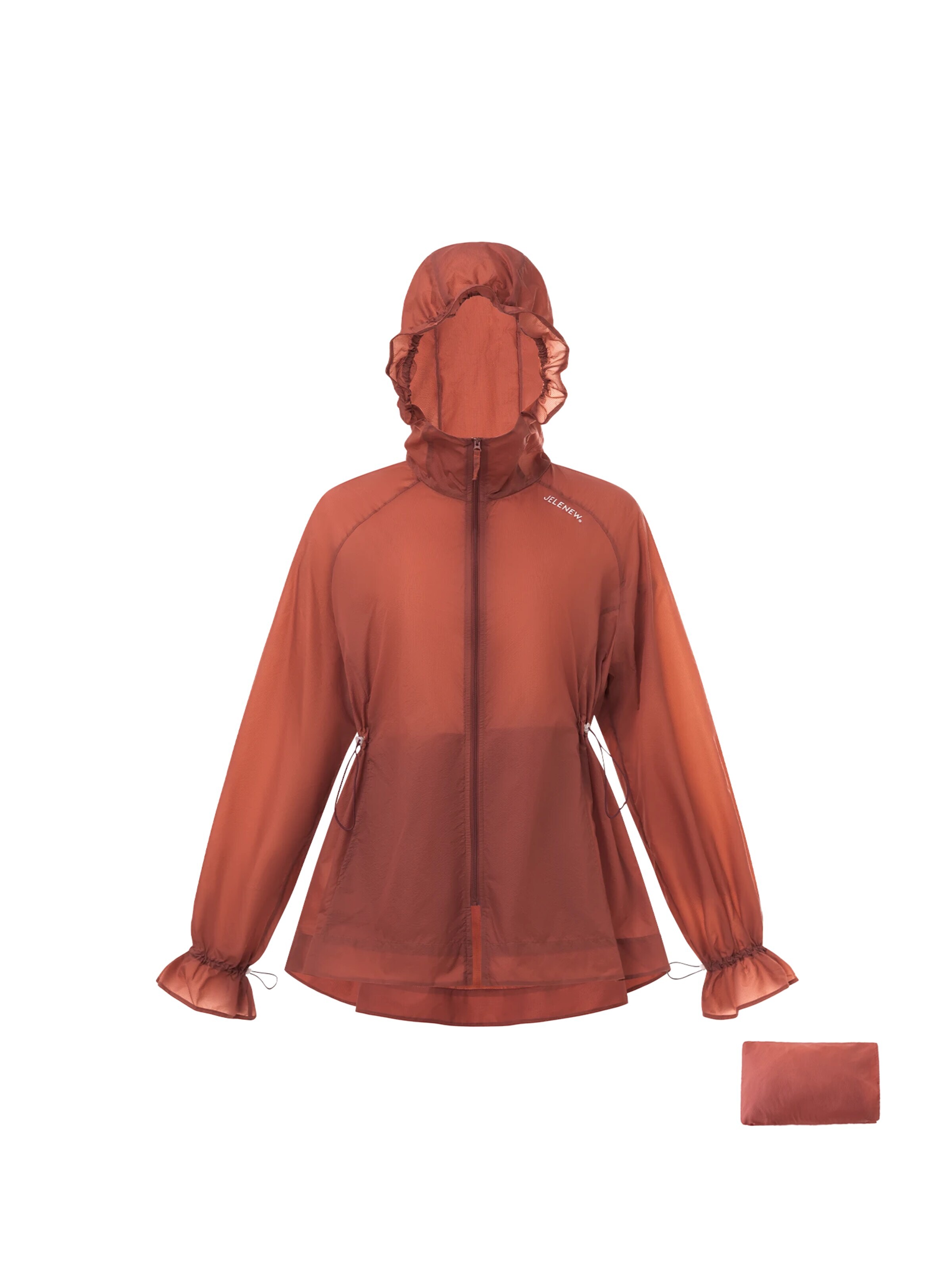 Giacca sportiva 'Bloom Nylon Hoodie Jacket' di Jelenew in rosso: frontale