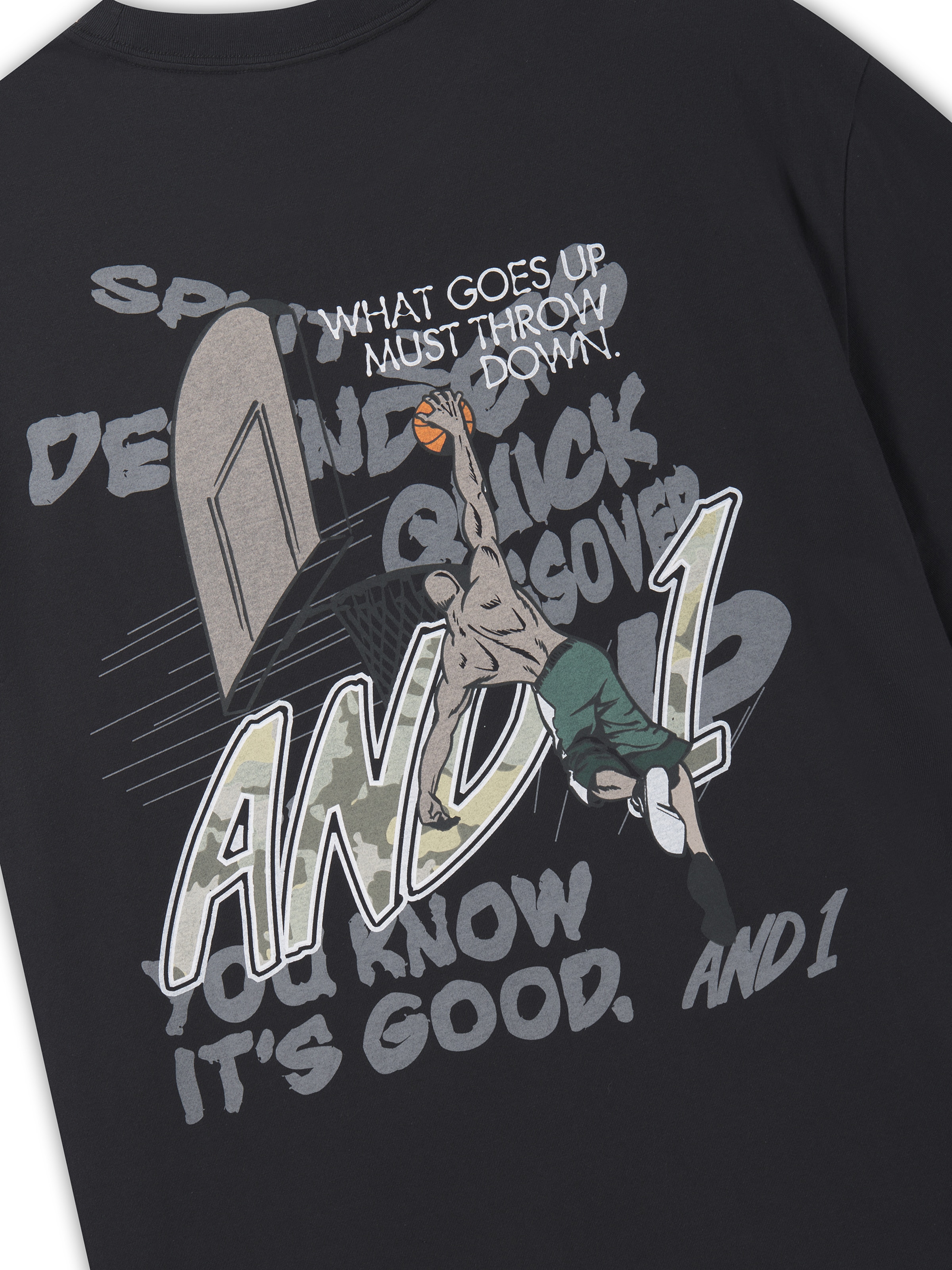 AND1 Μπλουζάκι 'Dunk' σε μαύρο