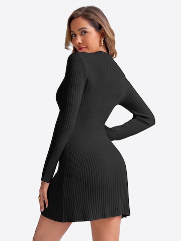 Imily Bela - Vestido de punto en negro: atrás