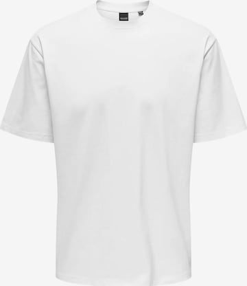 T-Shirt 'ONSFRED LIFE RLX SS TEE NOOS' Only & Sons en blanc : devant