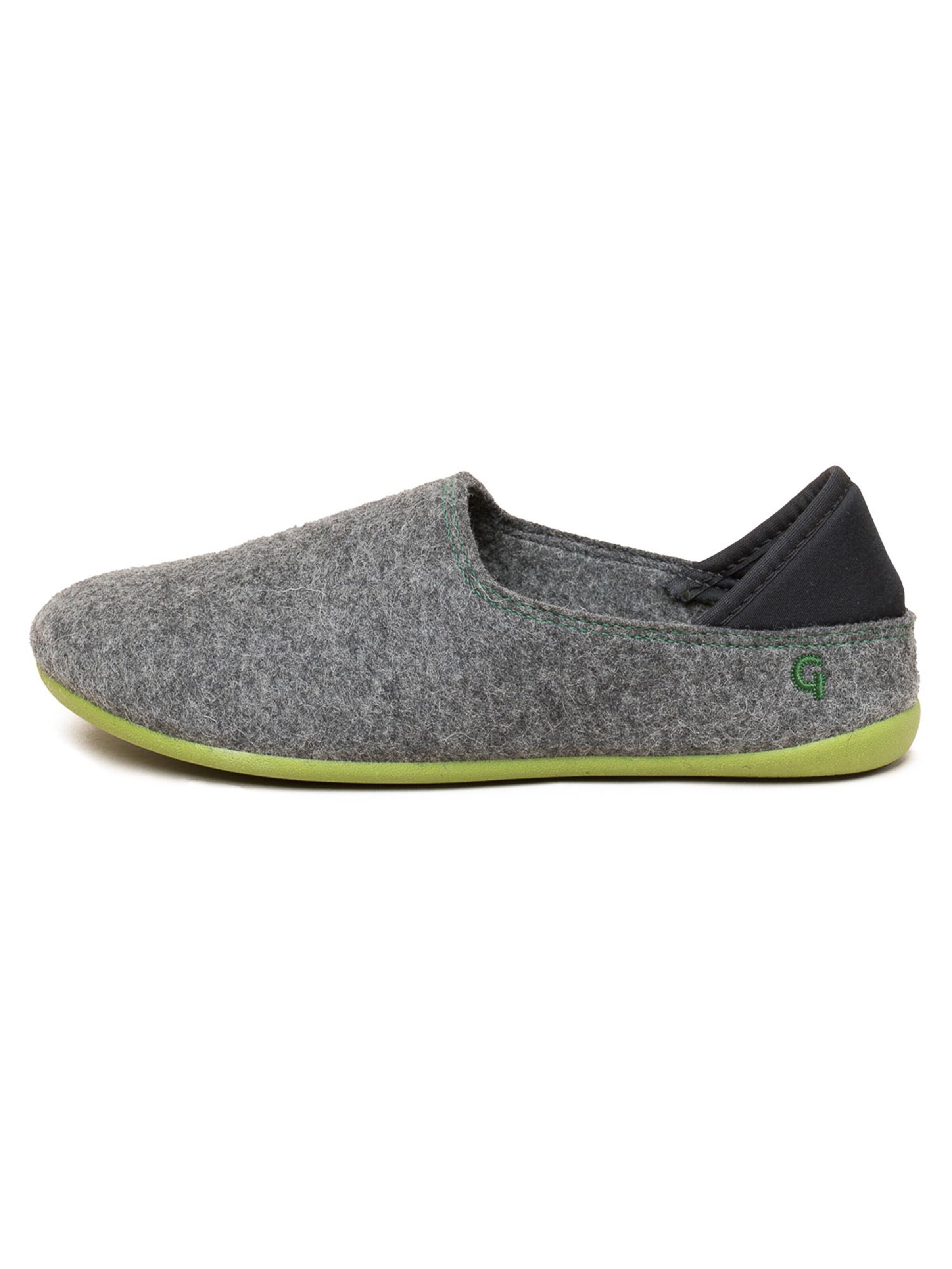 Gottstein Pantolette 'Wool Slip-On' in Grau: Vorderseite