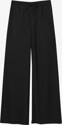 Wide Leg Pantalon Pull&Bear en noir : devant