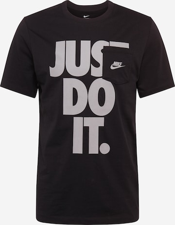 Nike Sportswear Shirt in Zwart: voorkant