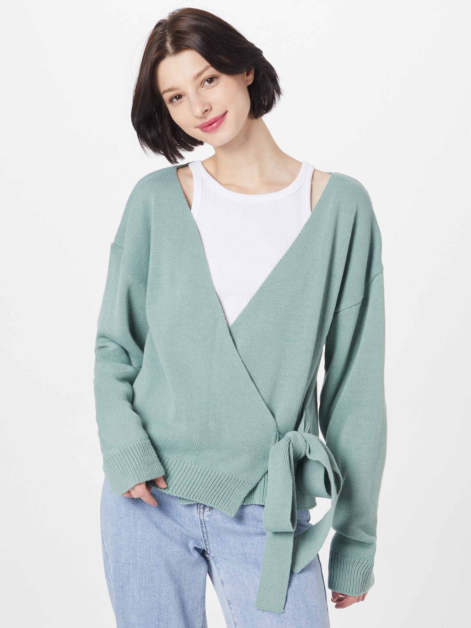 gyfUi Donna Femme Luxe Pullover RENEE in Giada 